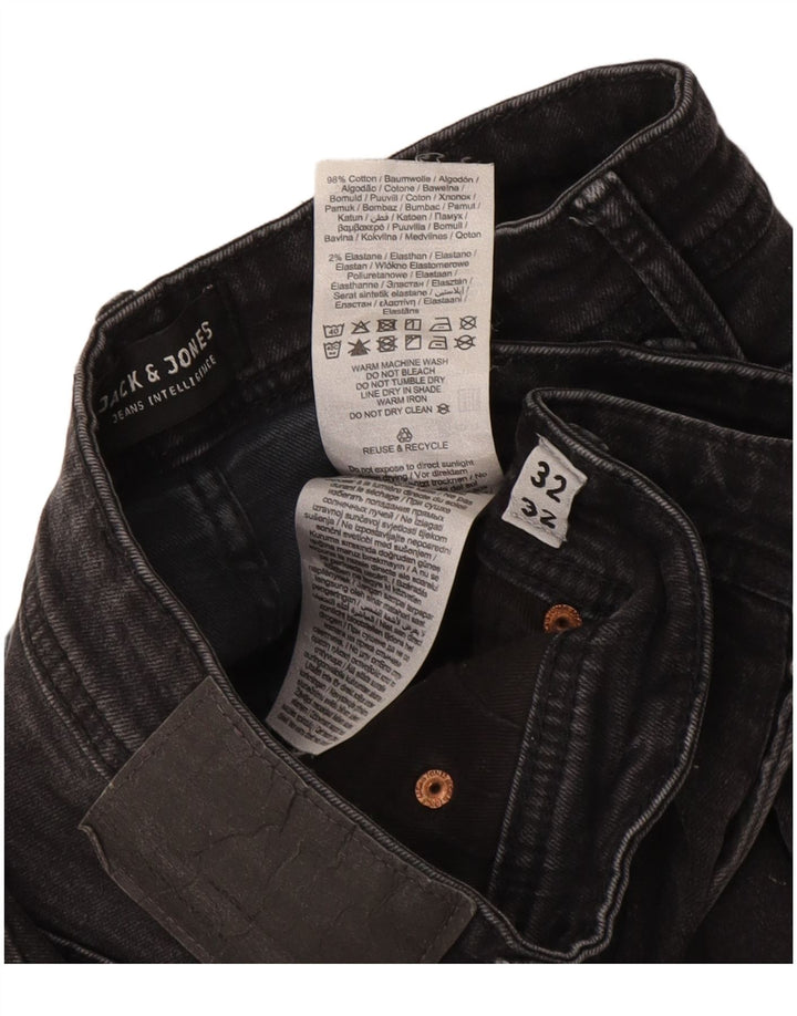 Jack & Jones Herre GLENN Slim Jeans W32 L32 Grå Bomuld
