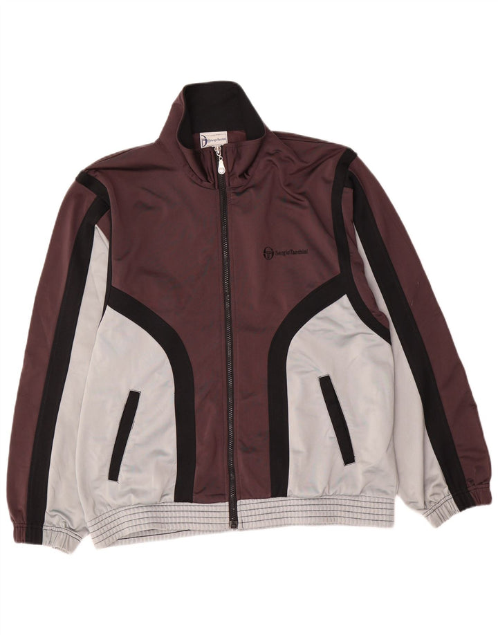 Sergio Tacchini Herre træningsdragt Top jakke IT 46 Small Brown Colourblock