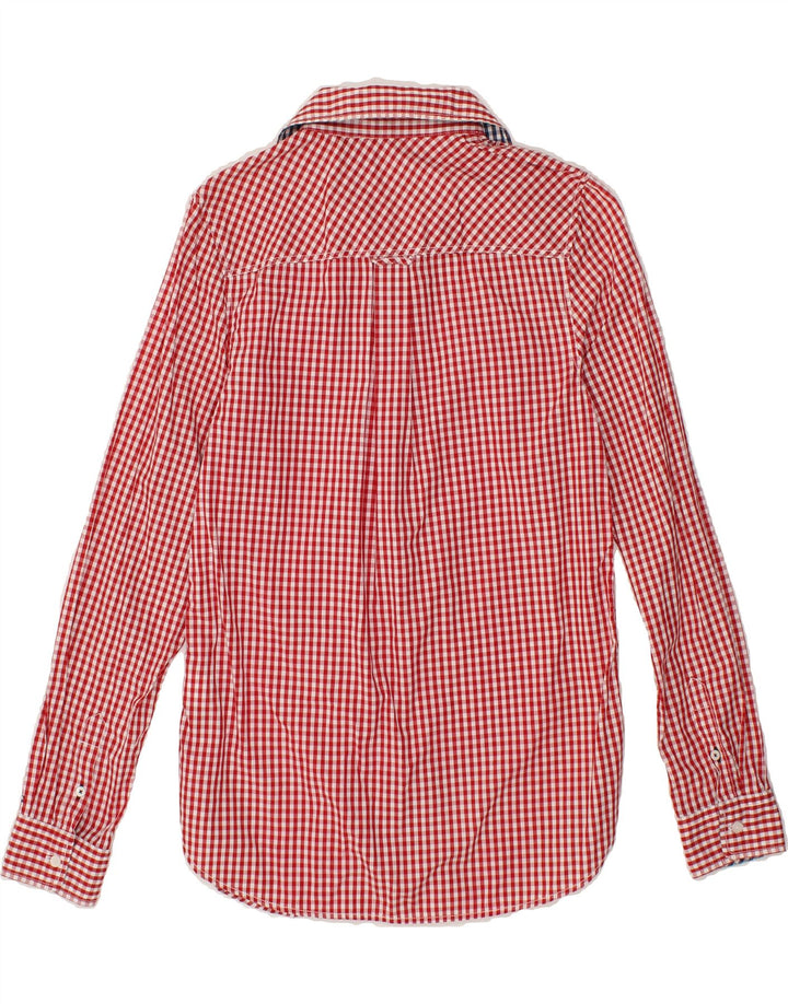 TOMMY HILFIGER Womens Regular Fit Shirt US 6 Medium Red Gingham Cotton Vintage Tommy Hilfiger and Second-Hand Tommy Hilfiger from Messina Hembry 