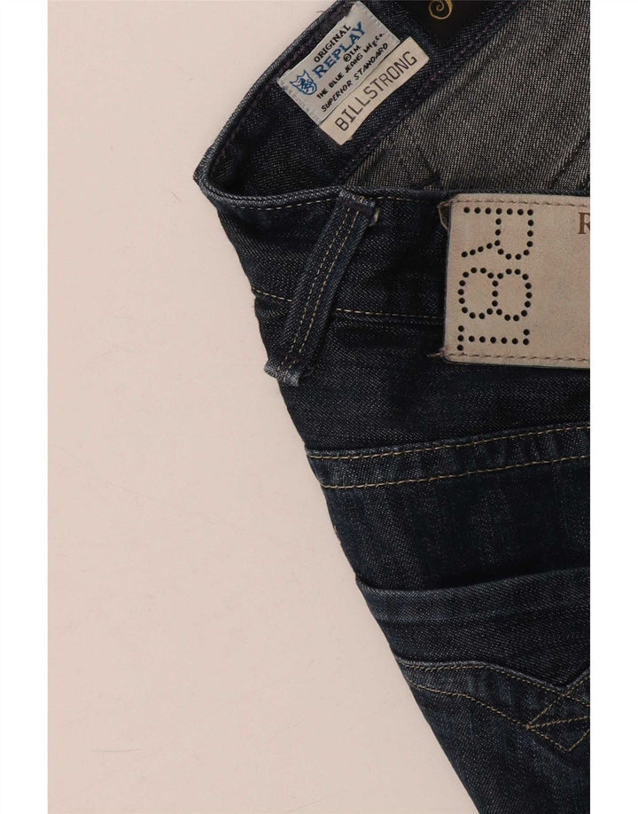 Replay Straight Jeans til mænd W34 L28 Marineblå