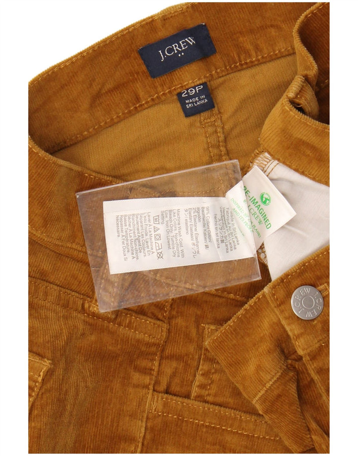J. Crew Dame Petite Crop Skinny Corduroy Bukser W29 L24 Brun Bomuld