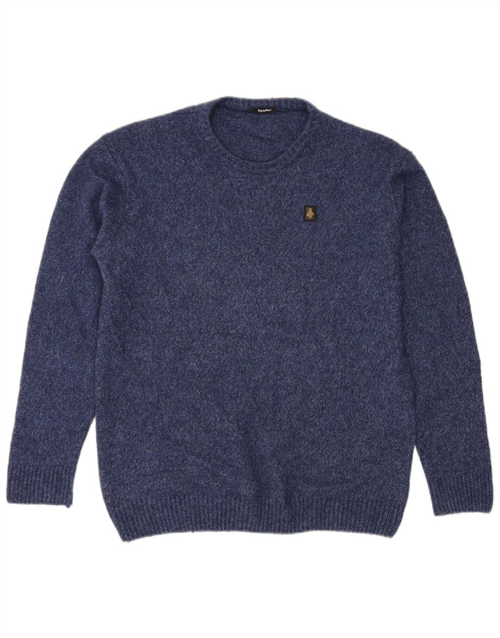 Refrigiwear Herre Crew Neck Jumper Sweater Medium Navy Blue Uld