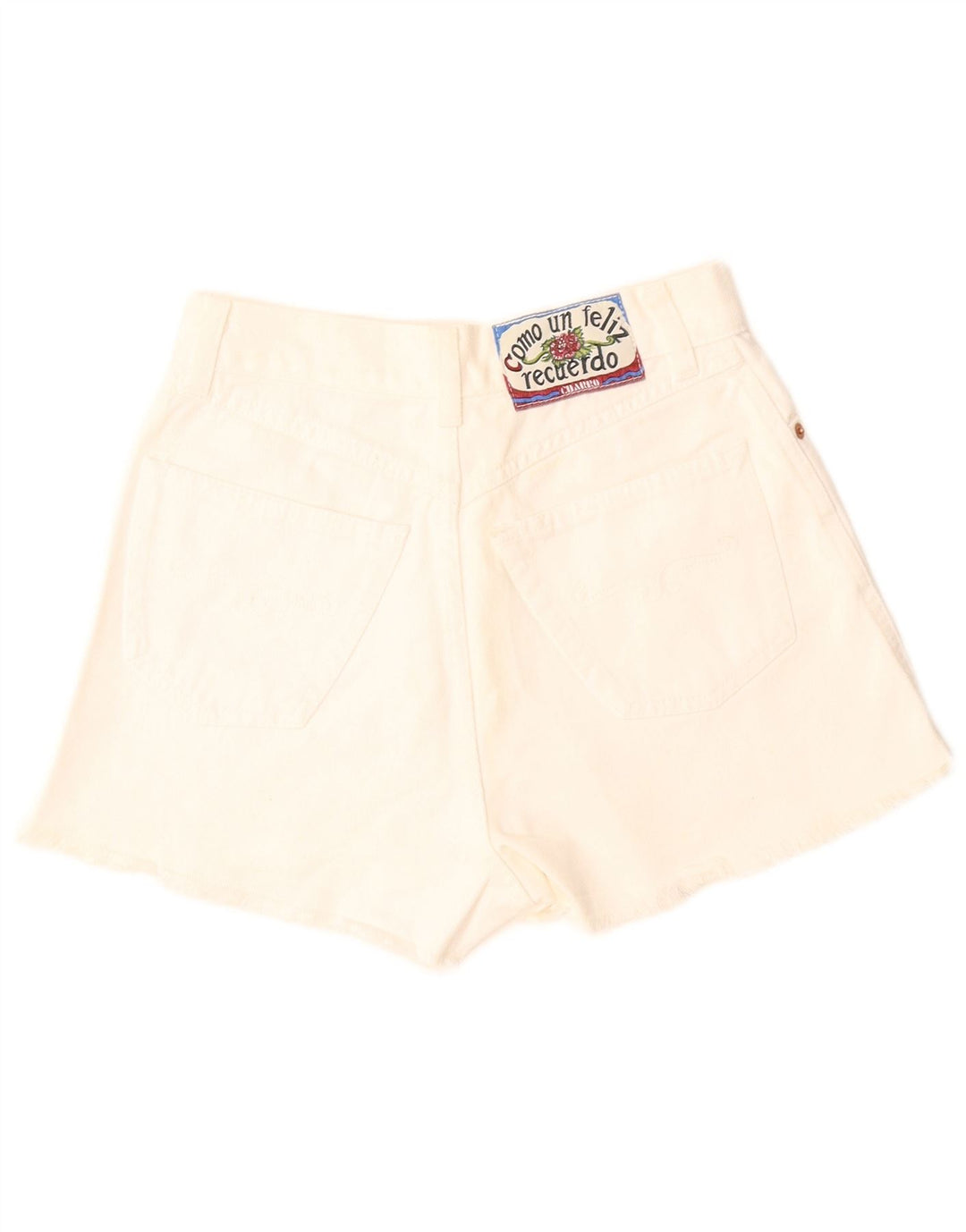 Charro denimshorts med brede ben til kvinder W29 Medium hvid bomuld