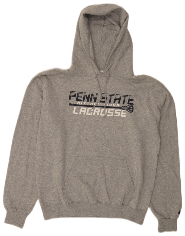 Champion Herre Penn State Nittany Lions Hoodie Jumper Medium Grey Flecked