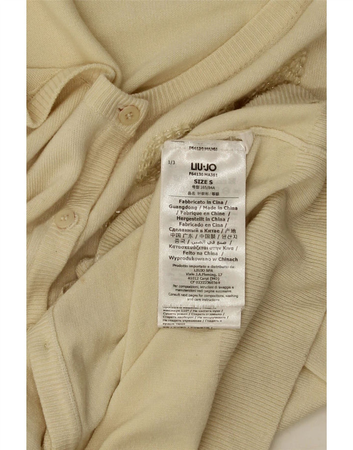 Liu Jo Oversized cardigantrøje til kvinder UK 10 Small Off White Viscose