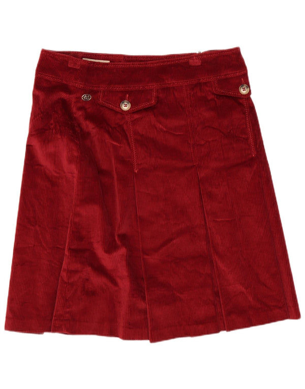 Marlboro Classics Dame Corduroy Nederdel EU 42 Large W30 Bourgogne Bomuld