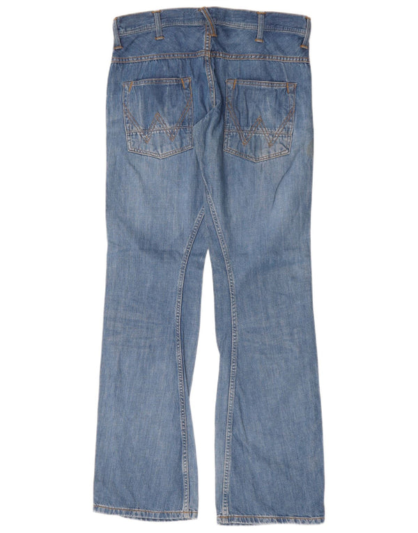 WRANGLER Herre Sharkey Bootcut Jeans W31 L34 Blå Bomuld