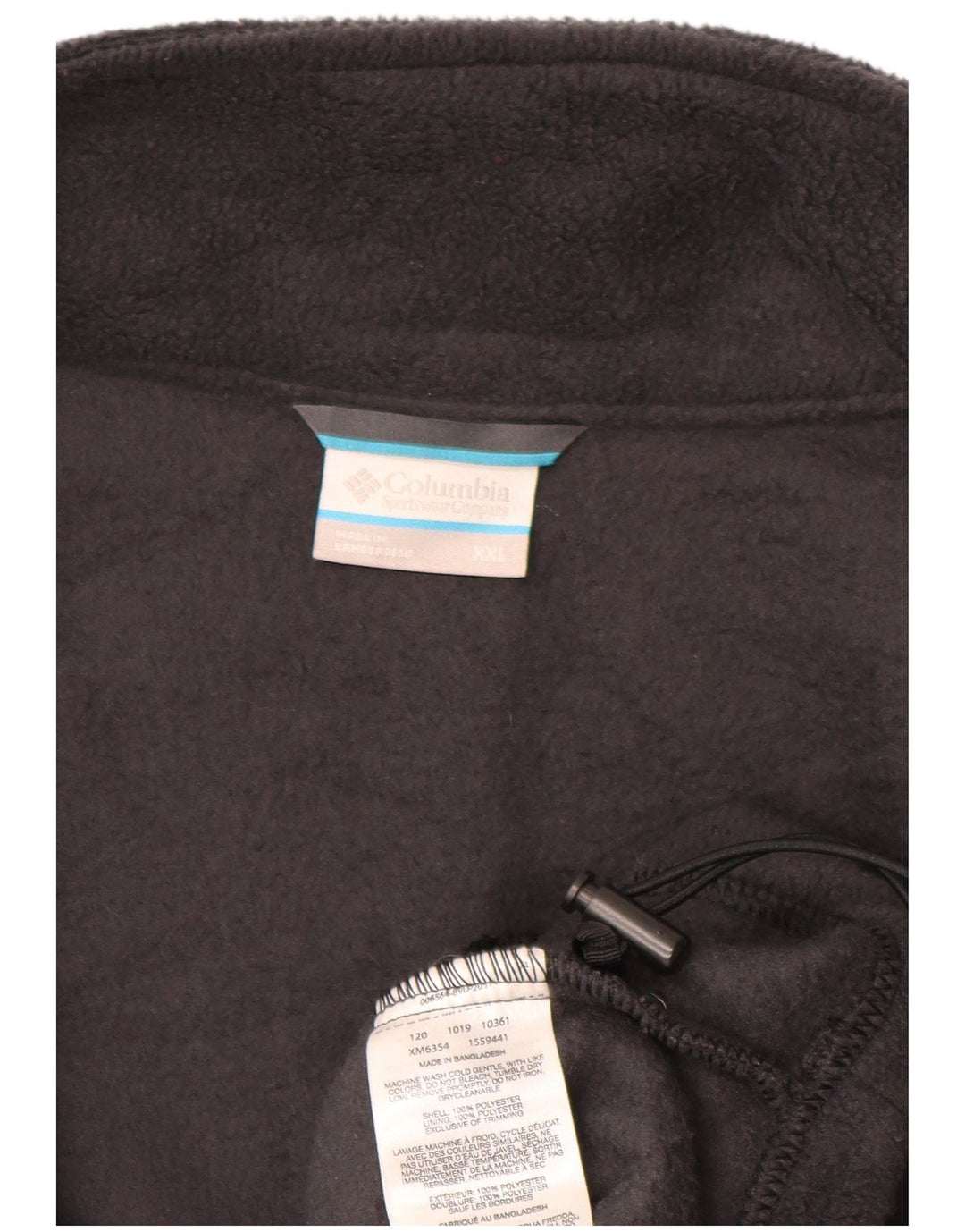 COLUMBIA Fleecejakke til mænd UK 44 2XL Sort Polyester