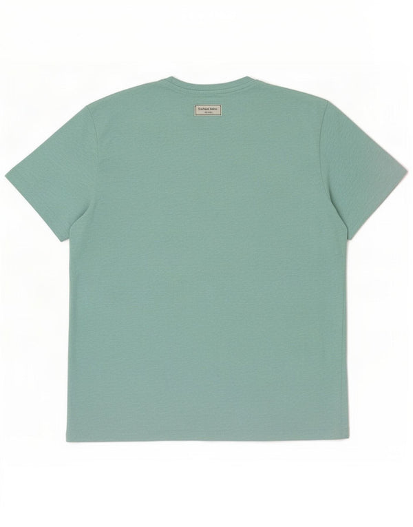 Lyle & Scott Herre T-shirt Top Stor turkis bomuld
