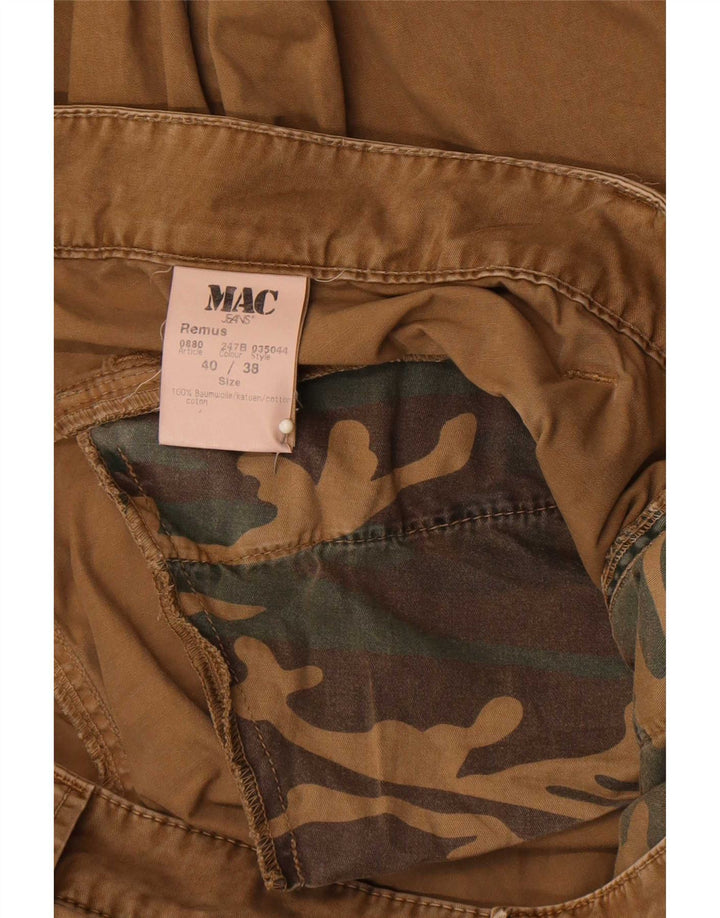 Mac Straight Cargo bukser til mænd W40 L38 brun bomuld