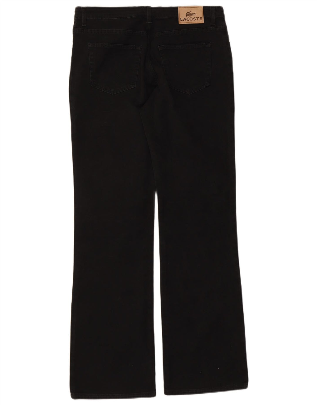 Lacoste Dame Bootcut Jeans Størrelse 44 Large W36 L33 Sort Bomuld