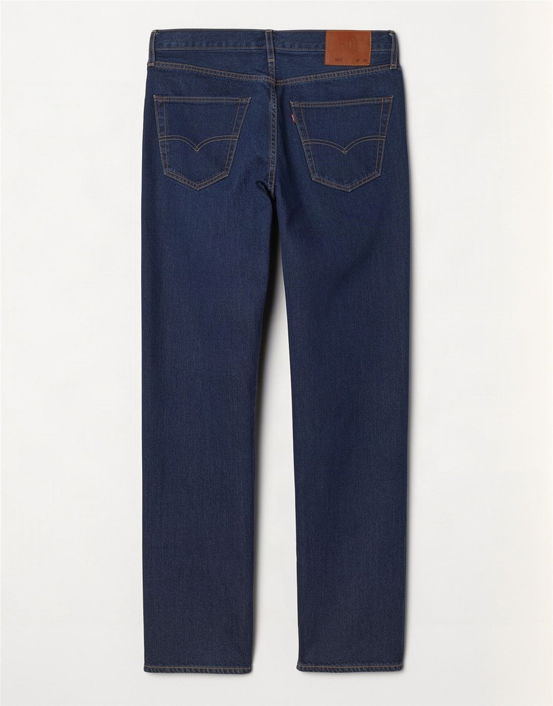 Levi's Herre 501 Straight Jeans W32 L32 Marineblå Bomuld