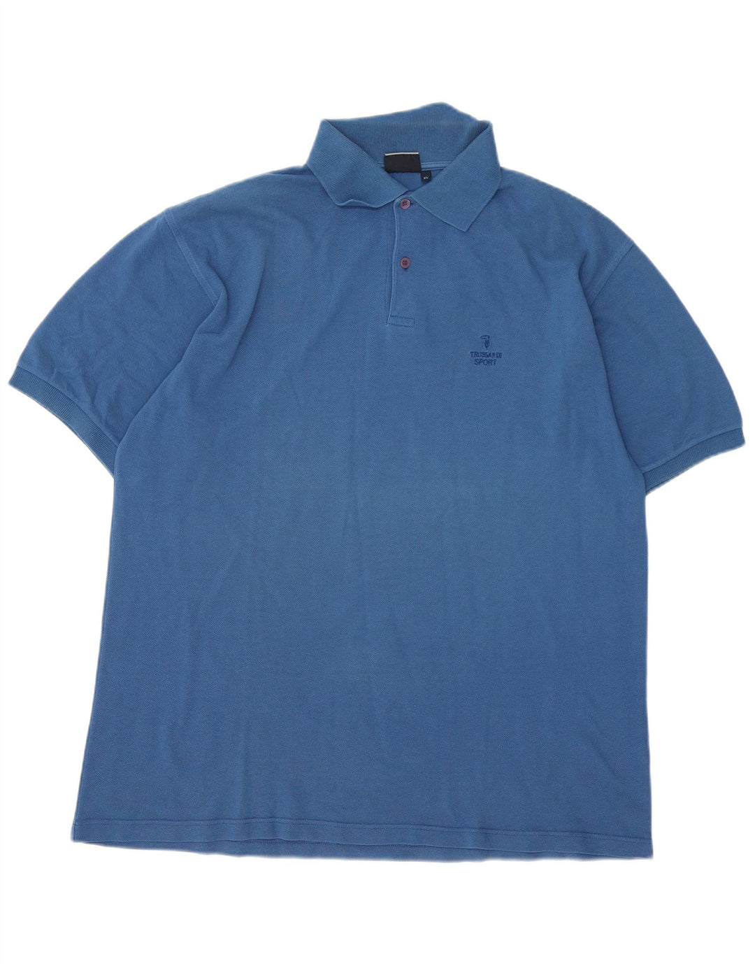 TRUSSARDI herre poloshirt XL blå bomuld