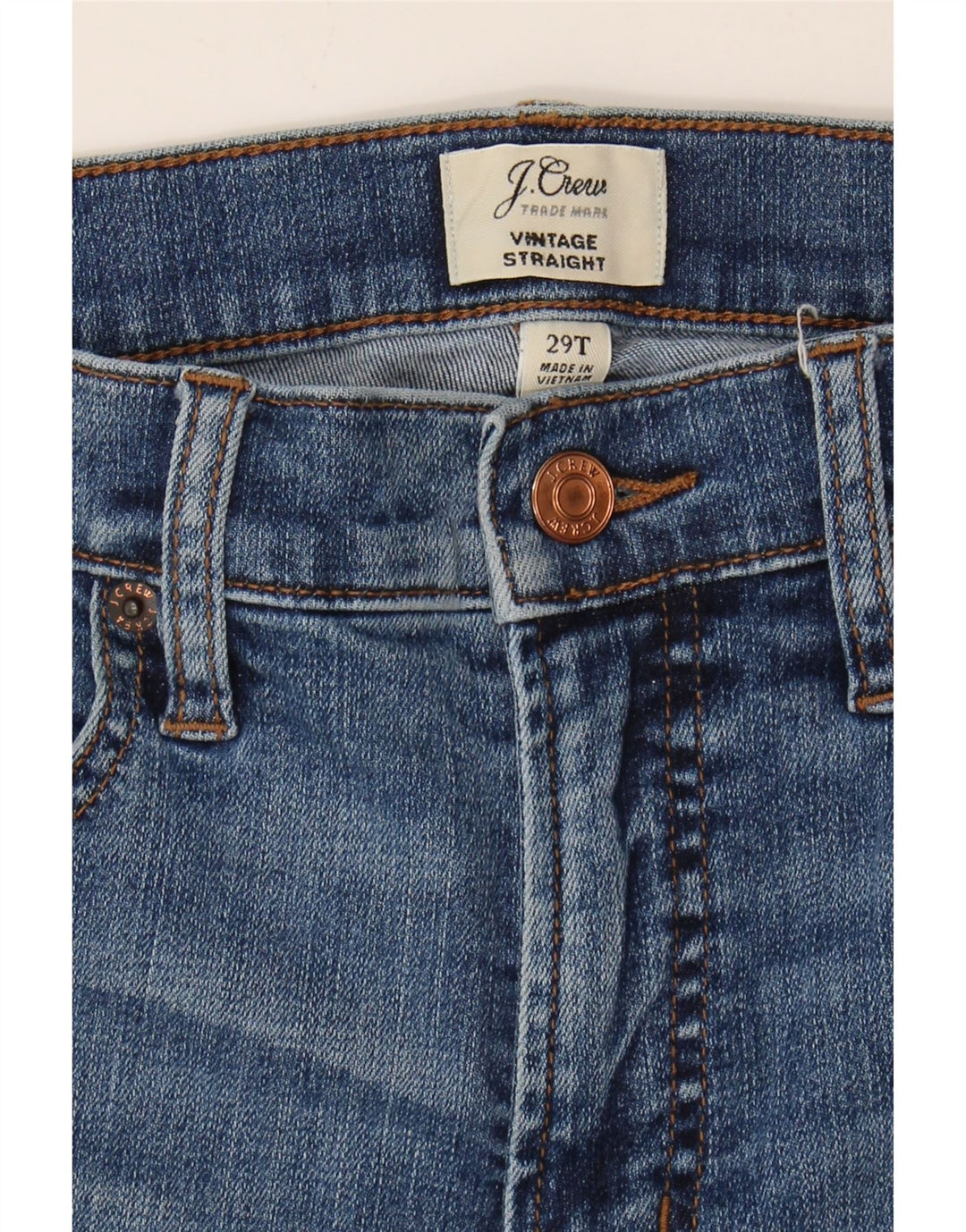 J. CREW Womens Straight Jeans W29 L30 Blue Cotton Vintage J. Crew and Second-Hand J. Crew from Messina Hembry 