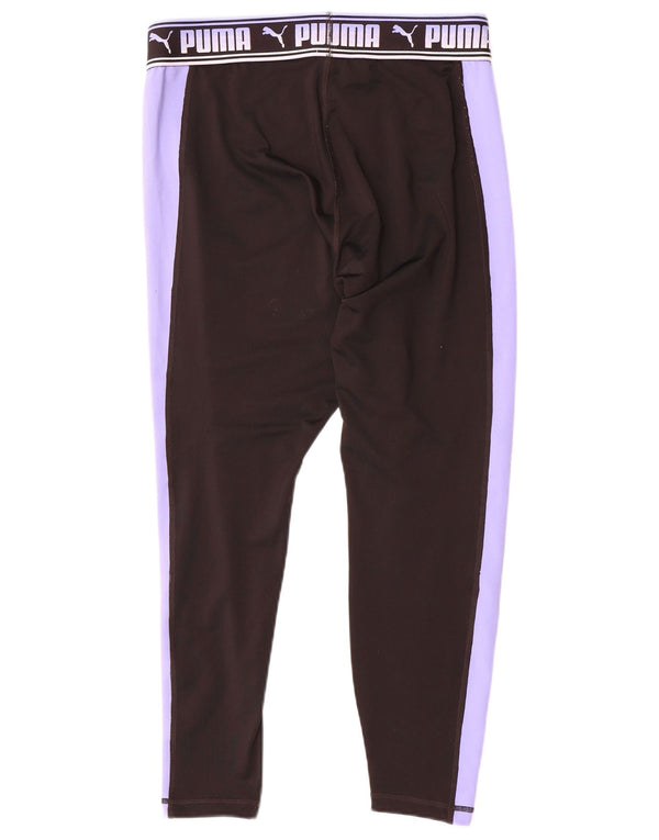 Puma Graphic Leggings til kvinder UK 16 Large Black Colourblock Polyester