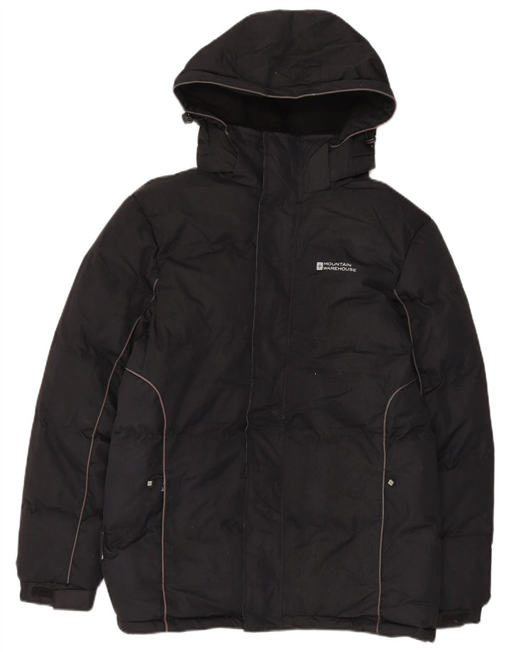 Mountain Warehouse Herre hættepolstret jakke UK 36 Lille sort polyester