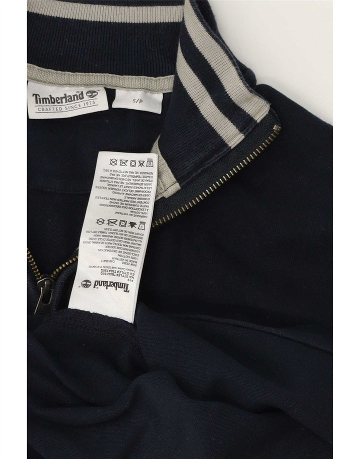 Timberland Herre Zip Neck Sweatshirt Jumper lille marineblå bomuld