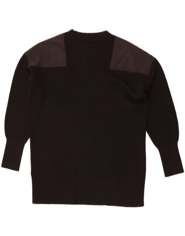 Cos Herre Loose Fit Crew Neck Jumper Sweater Small Black Wool