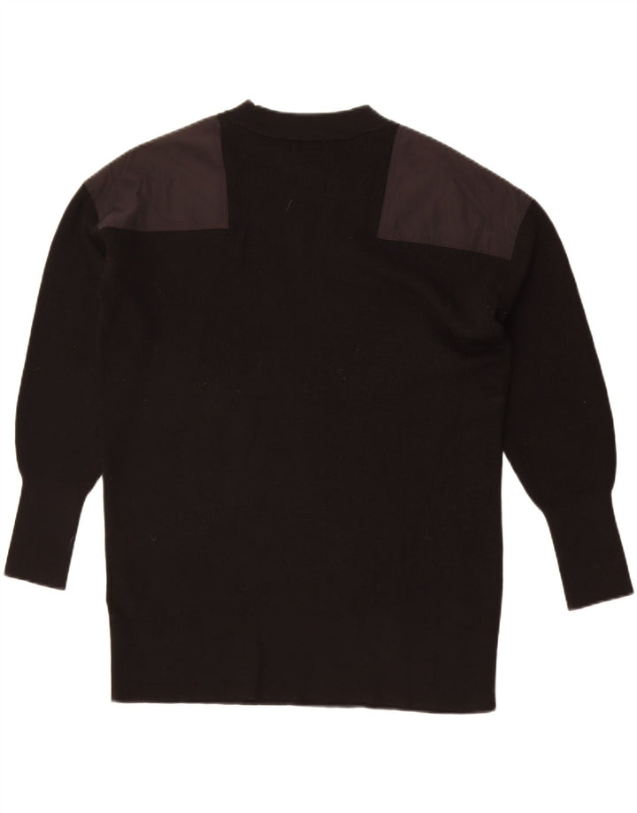 Cos Herre Loose Fit Crew Neck Jumper Sweater Small Black Wool
