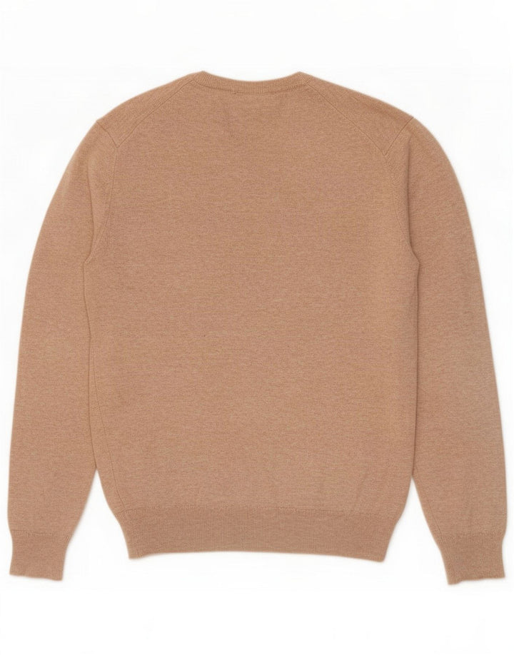 Hackett Herre V-hals sweater Small Beige Bomuld