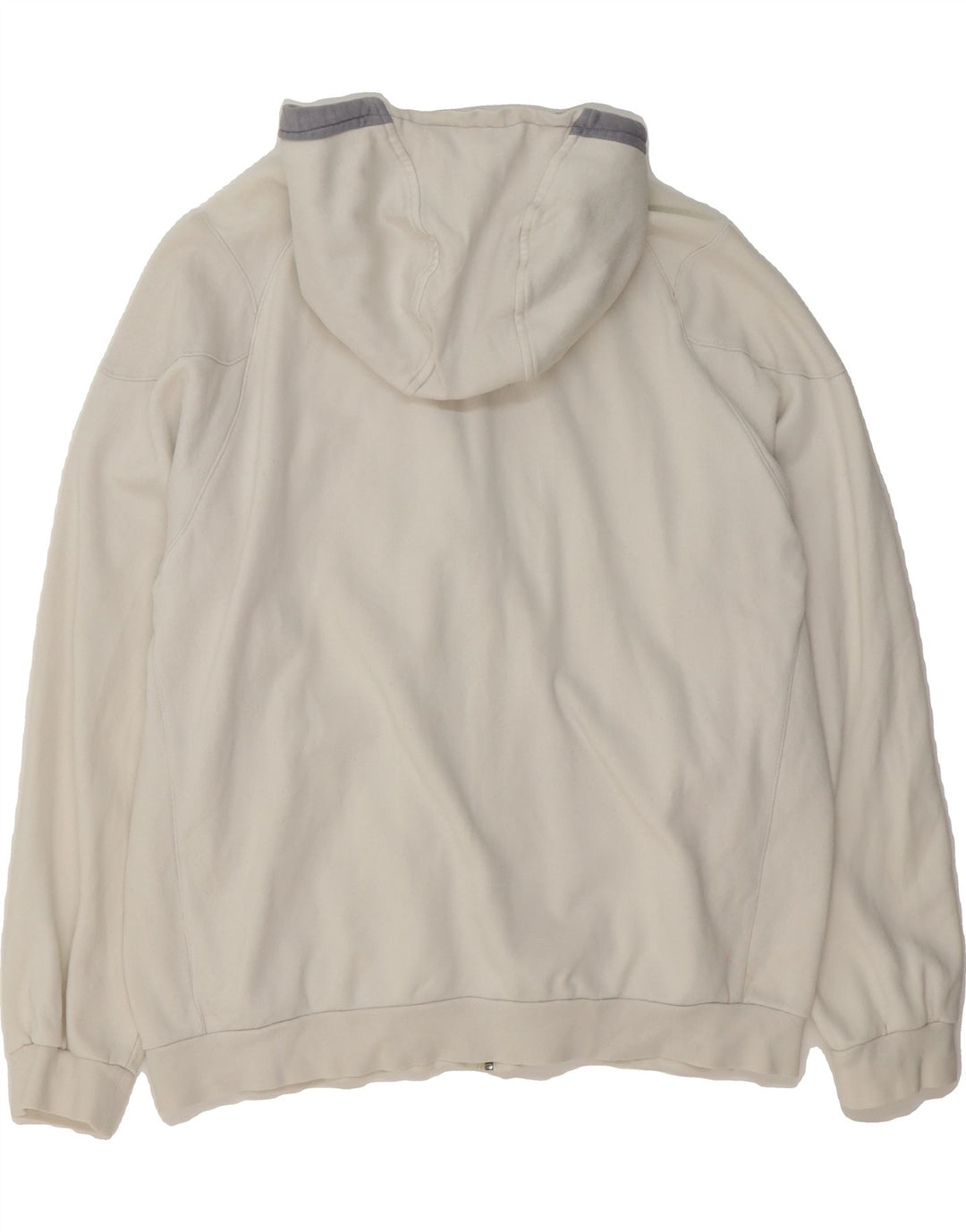 NIKE Mens Zip Hoodie Sweater UK 42/44 Large White Polyester Vintage Nike and Second-Hand Nike from Messina Hembry 