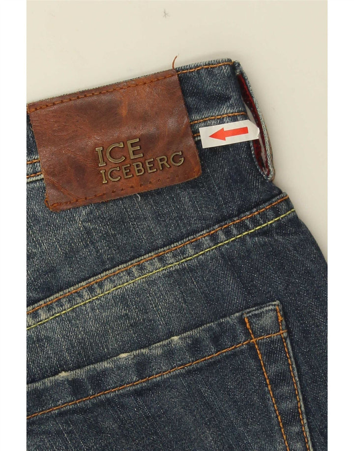 Iceberg Herre Milan Distressed Slim Jeans W34 L32 Blå Bomuld