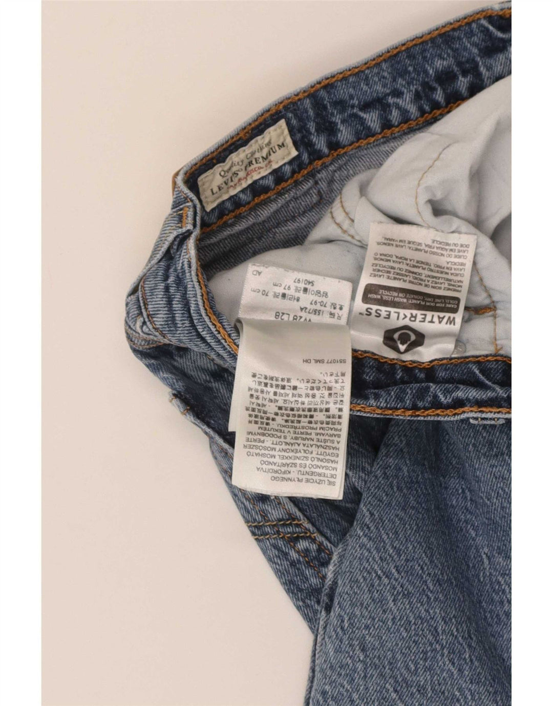Levi's Herre 501 Straight Jeans W28 L28 Blå Bomuld