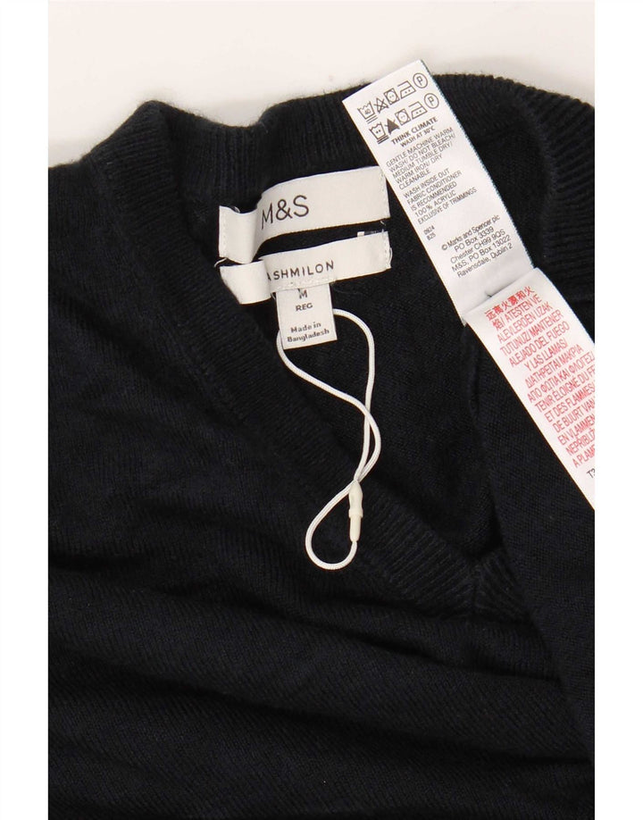 Marks & Spencer Herre V-hals sweater Medium Marineblå Akryl
