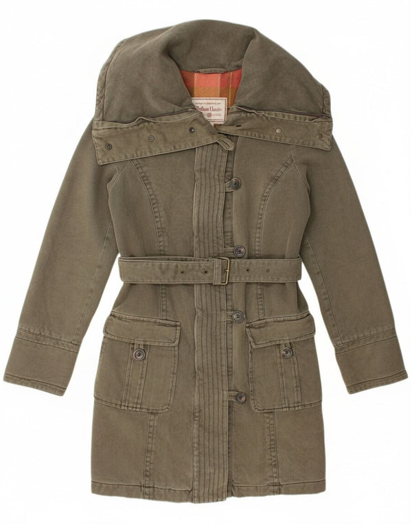 Marlboro Classics Dame Windbreaker Coat UK 12 Medium Green Bomuld