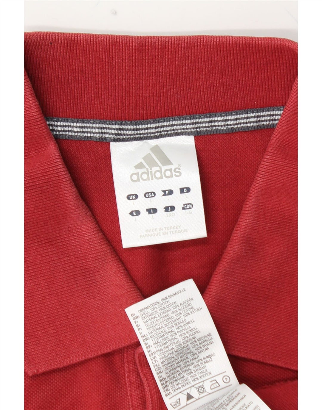 ADIDAS Poloskjorte til mænd, stor rød bomuld