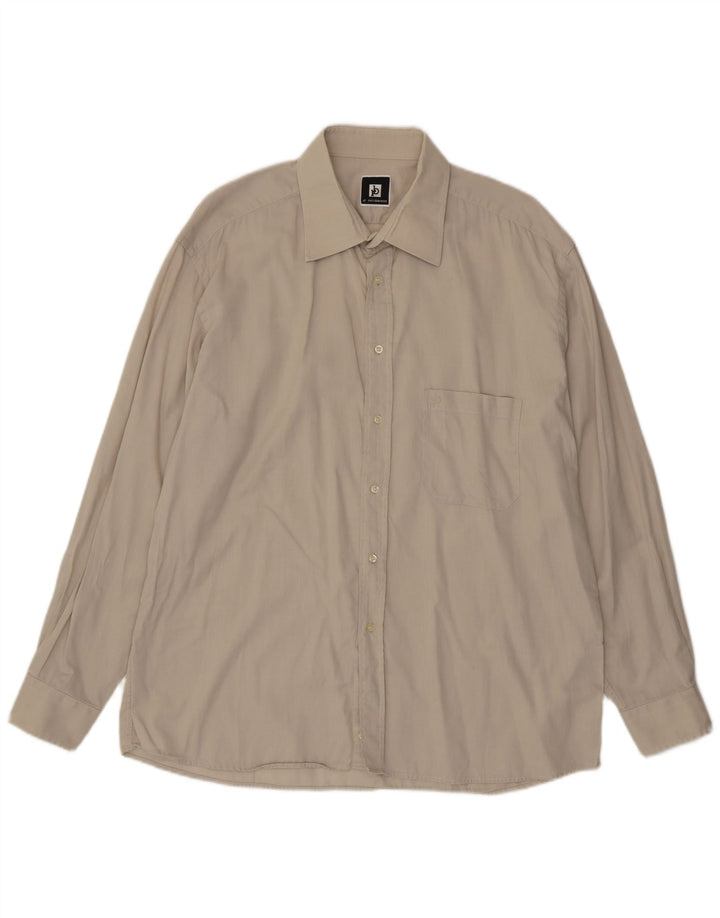 Roccobarocco Herreskjorte Str. 18 45 2XL Beige Bomuld
