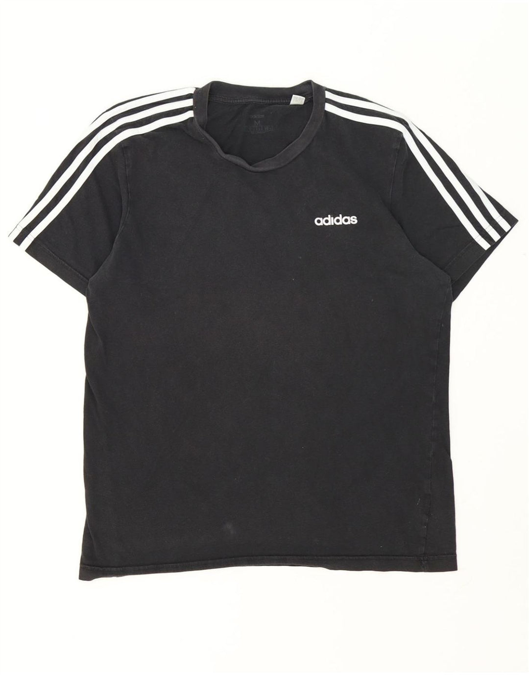 Adidas Herre T-Shirt Top Medium Sort Bomuld