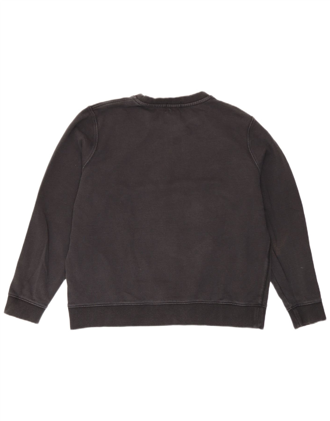 Superdry Dame Sweatshirt Jumper UK 14 Stor sort bomuld