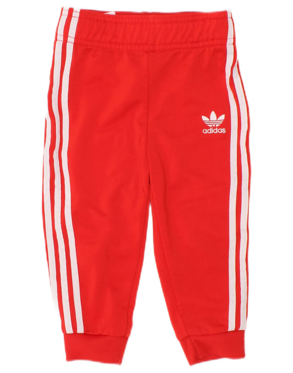 Adidas Baby Girls Joggers Træningsdragt Bukser 12-18 Måneder Rød Polyester