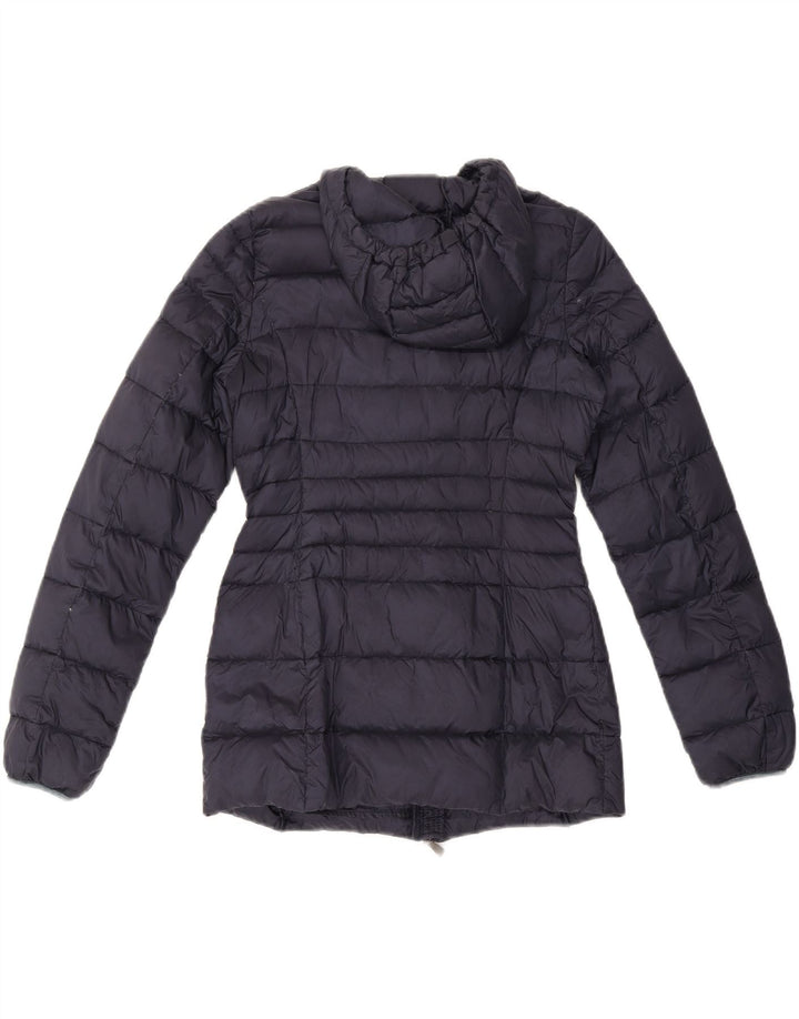 LIU JO Womens Hooded Padded Jacket UK 6 XS Navy Blue Polyamide Vintage Liu Jo and Second-Hand Liu Jo from Messina Hembry 