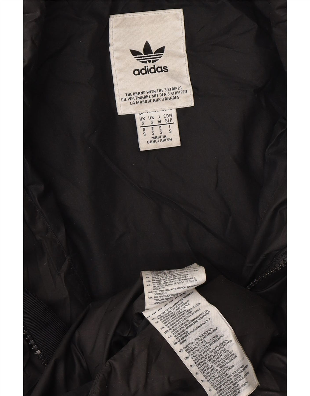 ADIDAS Polstret Gilet til kvinder UK 10 Lille sort polyester