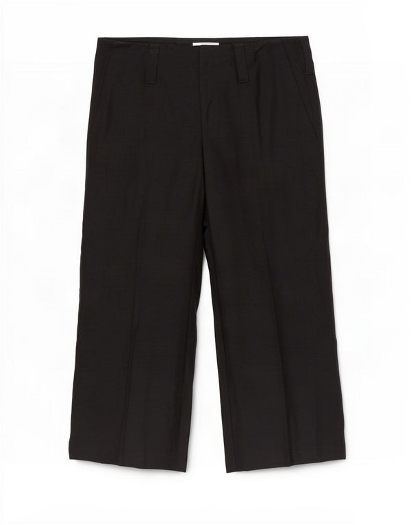 Zara Dame Chinobukser med brede ben EU 42 Large W32 L28 Sort hør