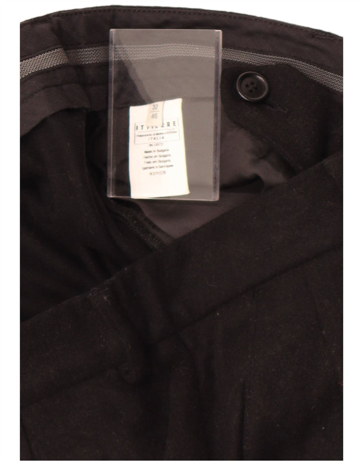 Pierre Balmain Herre lige jakkesæt bukser W32 L27 Sort Klassisk