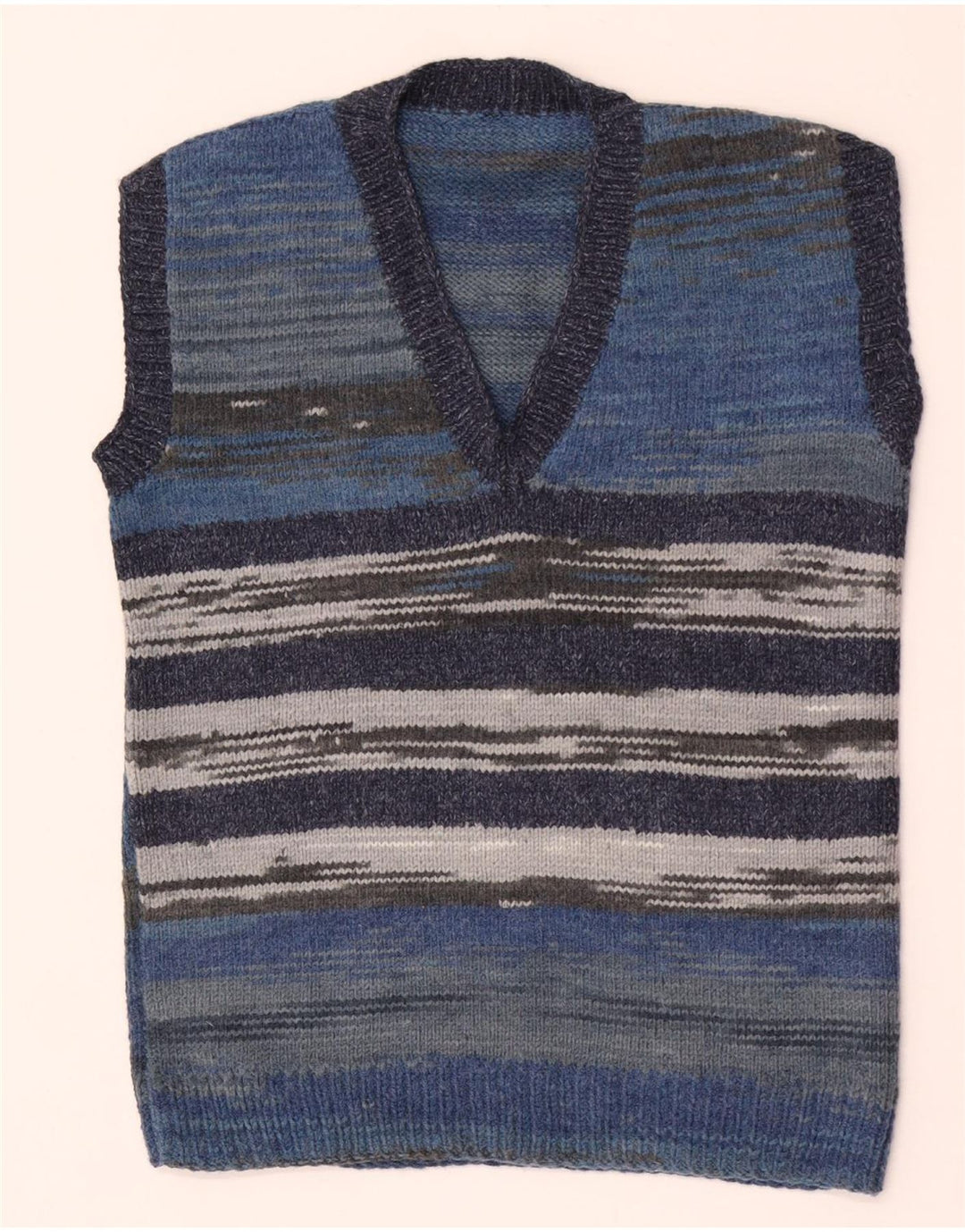 Vintage herrevest tanktop lille blå stribet