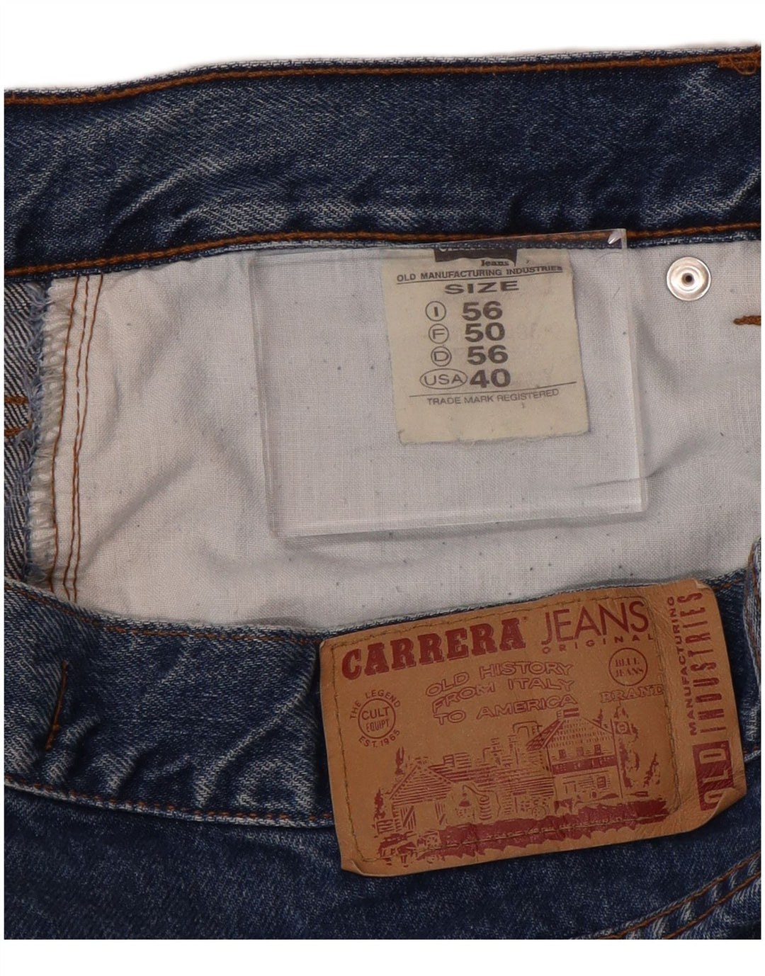 CARRERA Herre 700 Straight Jeans IT 56 3XL W40 L34 Blå Bomuld