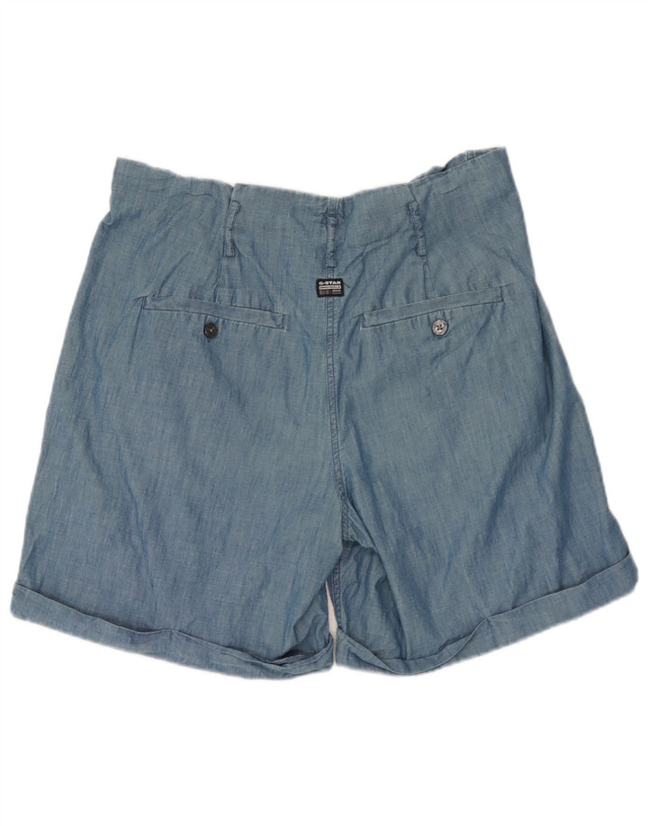 G-Star kvinders pind chino shorts W30 mellemblå bomuld