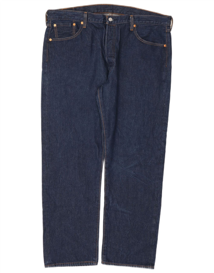 Levi's Herre 501 lige jeans W42 L32 blå bomuld