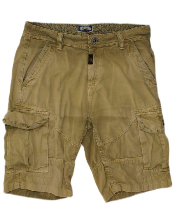 ONE WAY Herre Cargo Shorts Medium W32 Khaki Bomuld