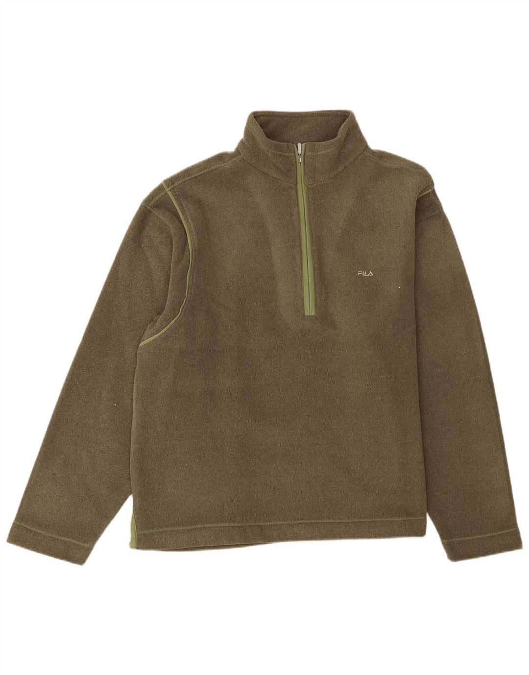 Fila Sweatshirt med lynlås til mænd 2XL Khaki Polyester