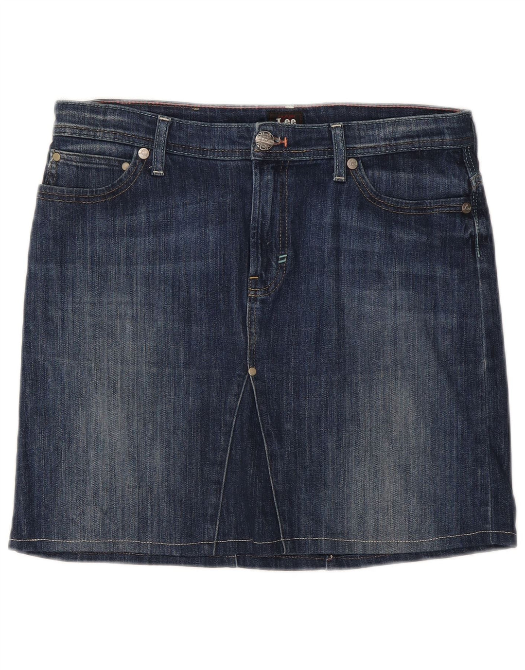 Lee Dame Como Mini Denim Nederdel W30 Medium Blue Bomuld