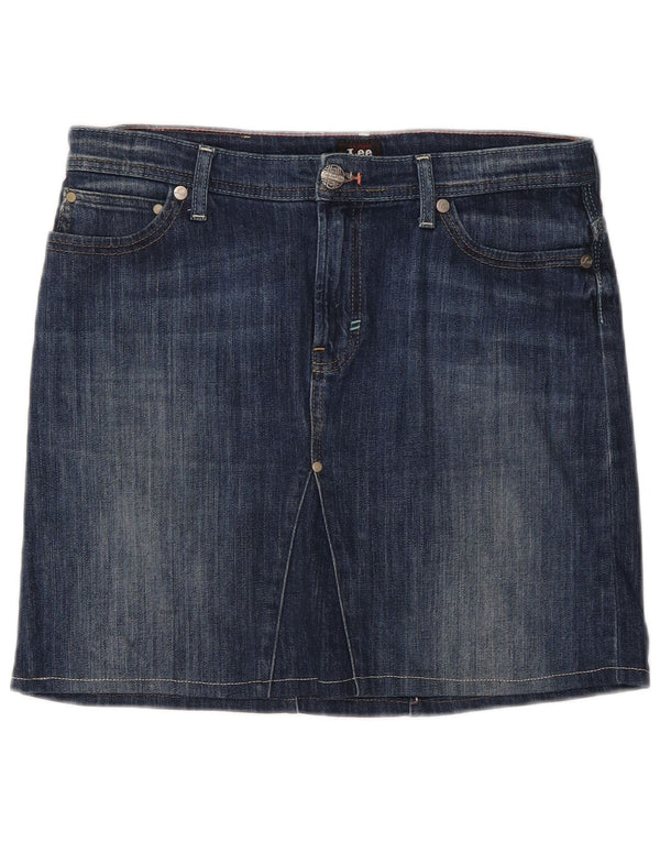 Lee Dame Como Mini Denim Nederdel W30 Medium Blue Bomuld
