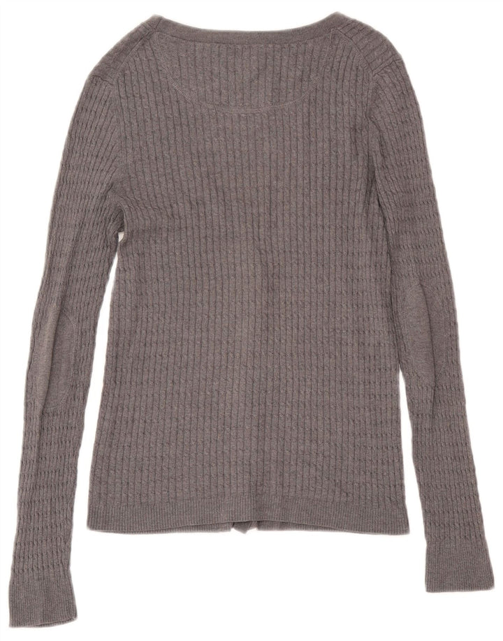 Massimo Dutti Dame Cardigan Sweater UK 14 Large Grå