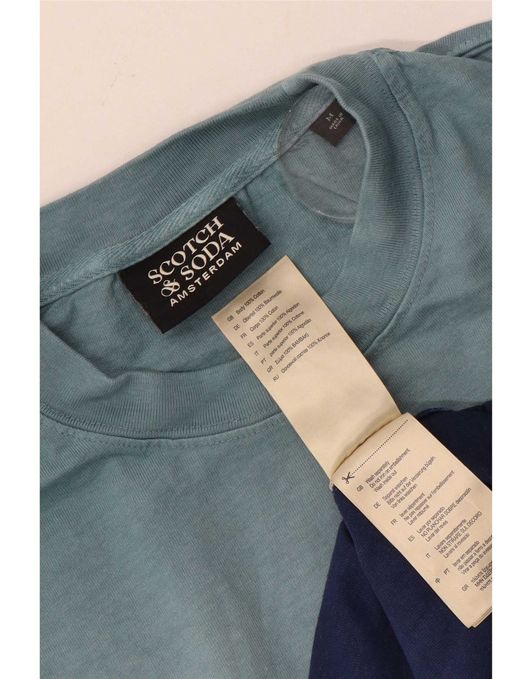 Scotch & Soda Herre T-shirt Top Medium Flerfarvet Tie Dye Bomuld