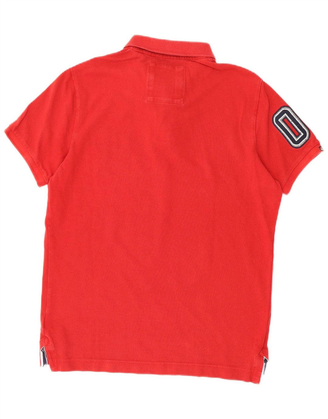 Superdry grafisk poloshirt til mænd, stor rød bomuld