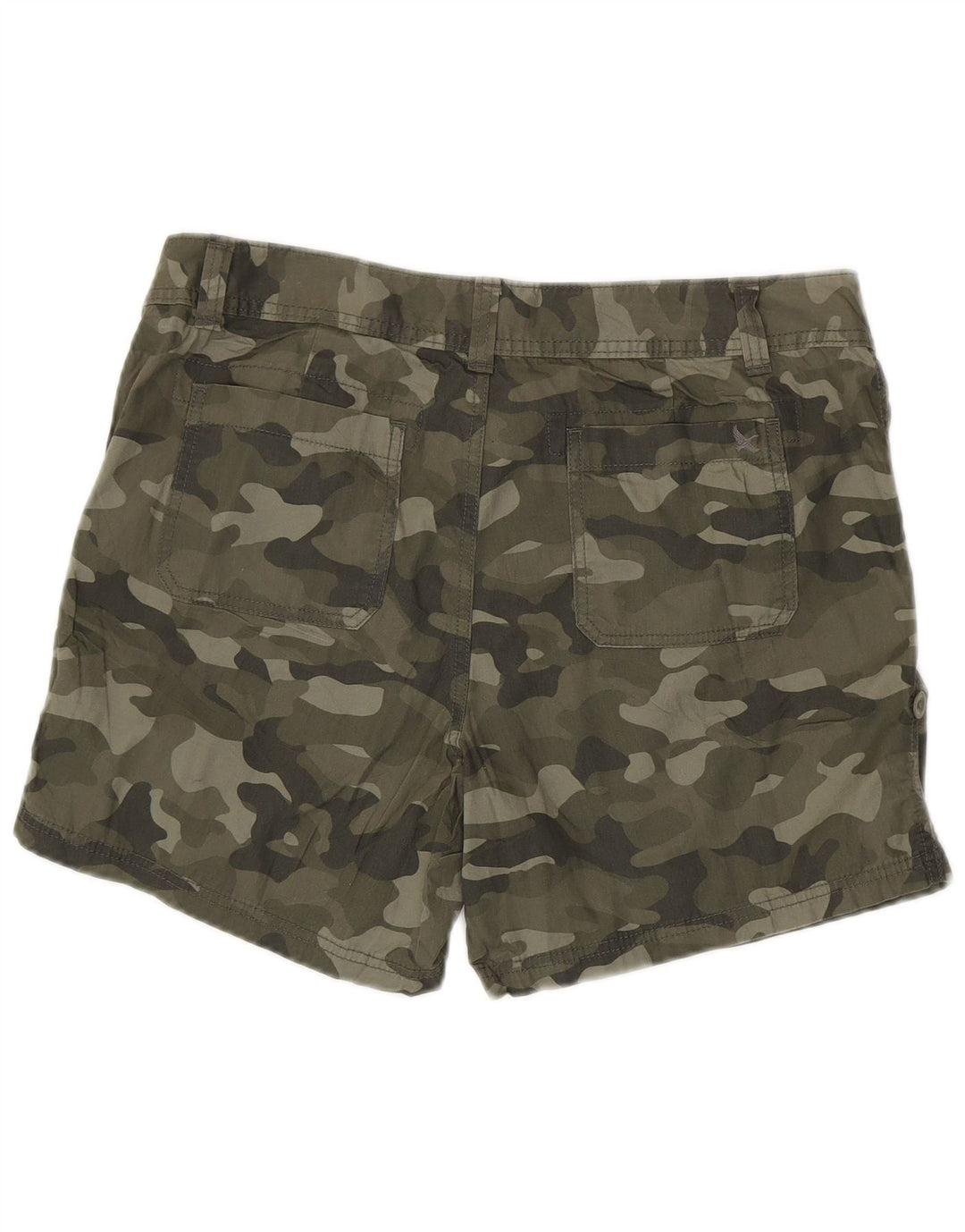 EDDIE BAUER Chino-shorts til kvinder US 12 Large W36 Khaki Camouflage Bomuld